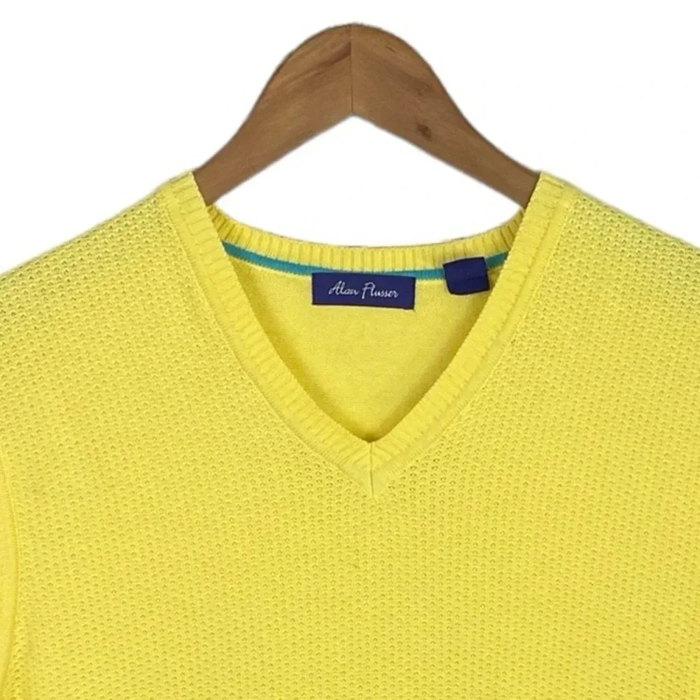 TS481 Men’s Alan Flusser Jacquard V Neck Pullover Vest Top M